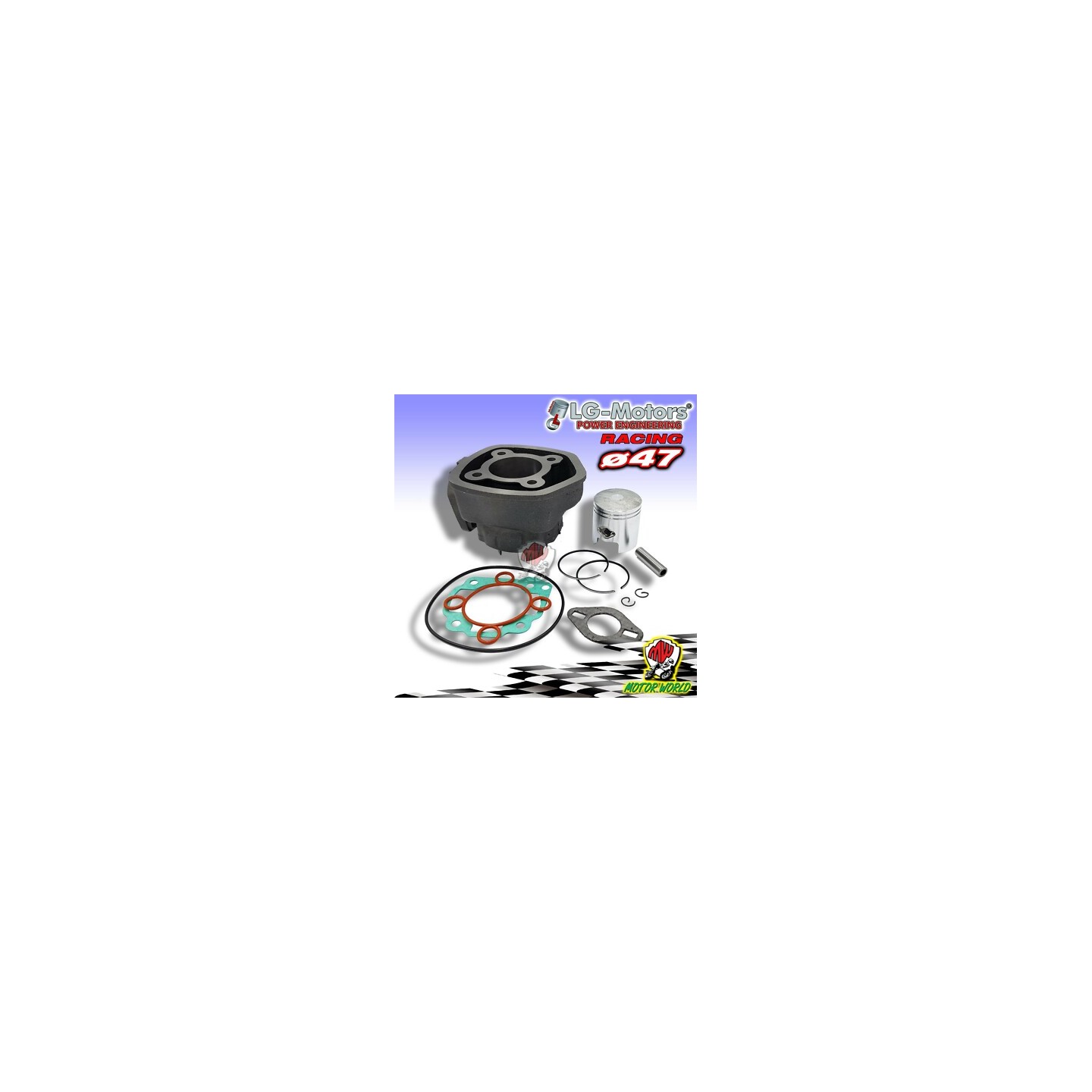 Groupe Thermique Cylindre Scooter Racing ø47 - 70cc Malaguti