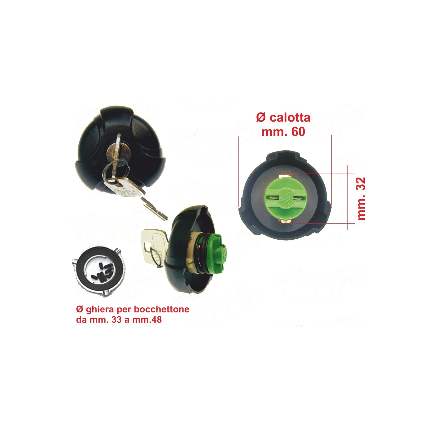 Tapón Depósito Gasolina Negro Metal Para piaggio ape P Primera Serie