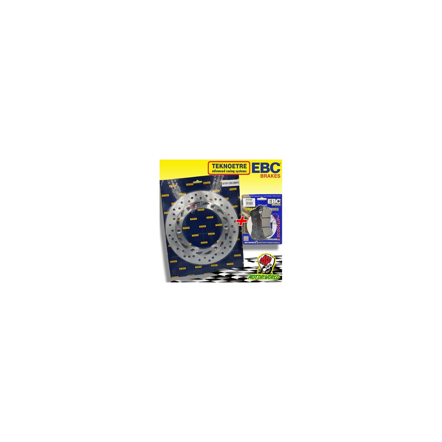 Kit Disco + Pastillas De Freno Delanteras Honda SH 300 I 2015 2016