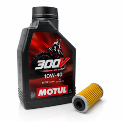 Set Service Motul 300V 10W40 Offroad + Hiflo Filter KTM 450 SMR 2009