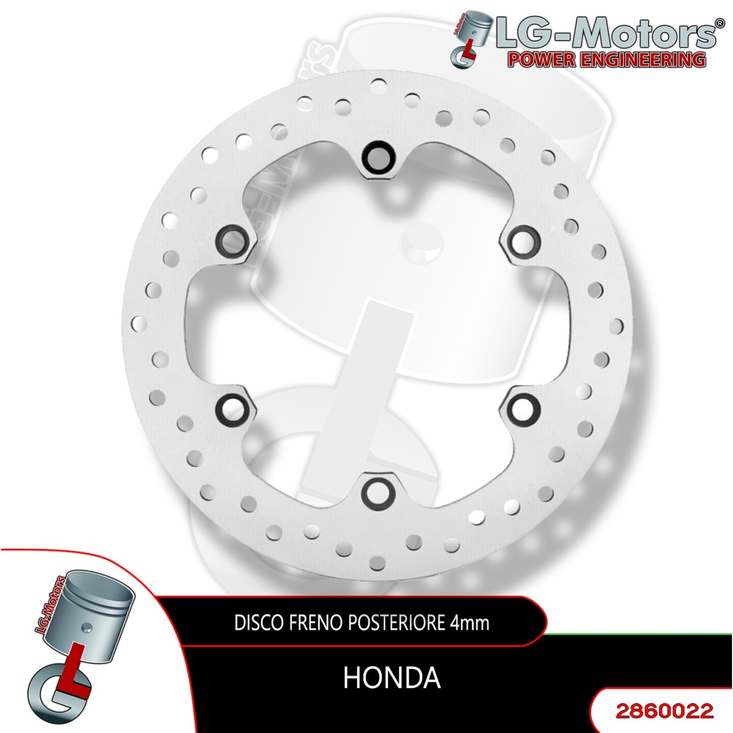 2860022 Bremsscheibe Hinten LG-MOTORS HONDA Sh R Spc 2F 300 2008 2009