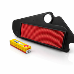 FILTRO ARIA TIPO ORIGINALE + CANDELA NGK KYMCO AGILITY 4T FAT E5 50 2024