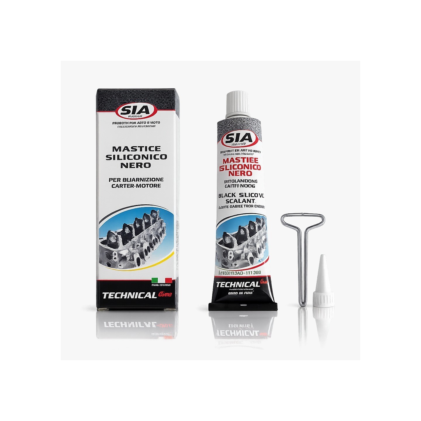 Tube Mastic Siliconique Noir Garnitures Moteur Vespa Moto Scooter