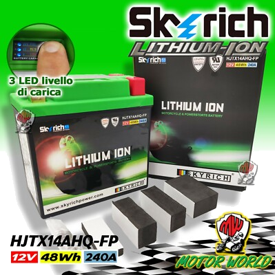 BATTERIA LITIO SKYRICH PIAGGIO MP3 IE TOURING 300 2011 2012